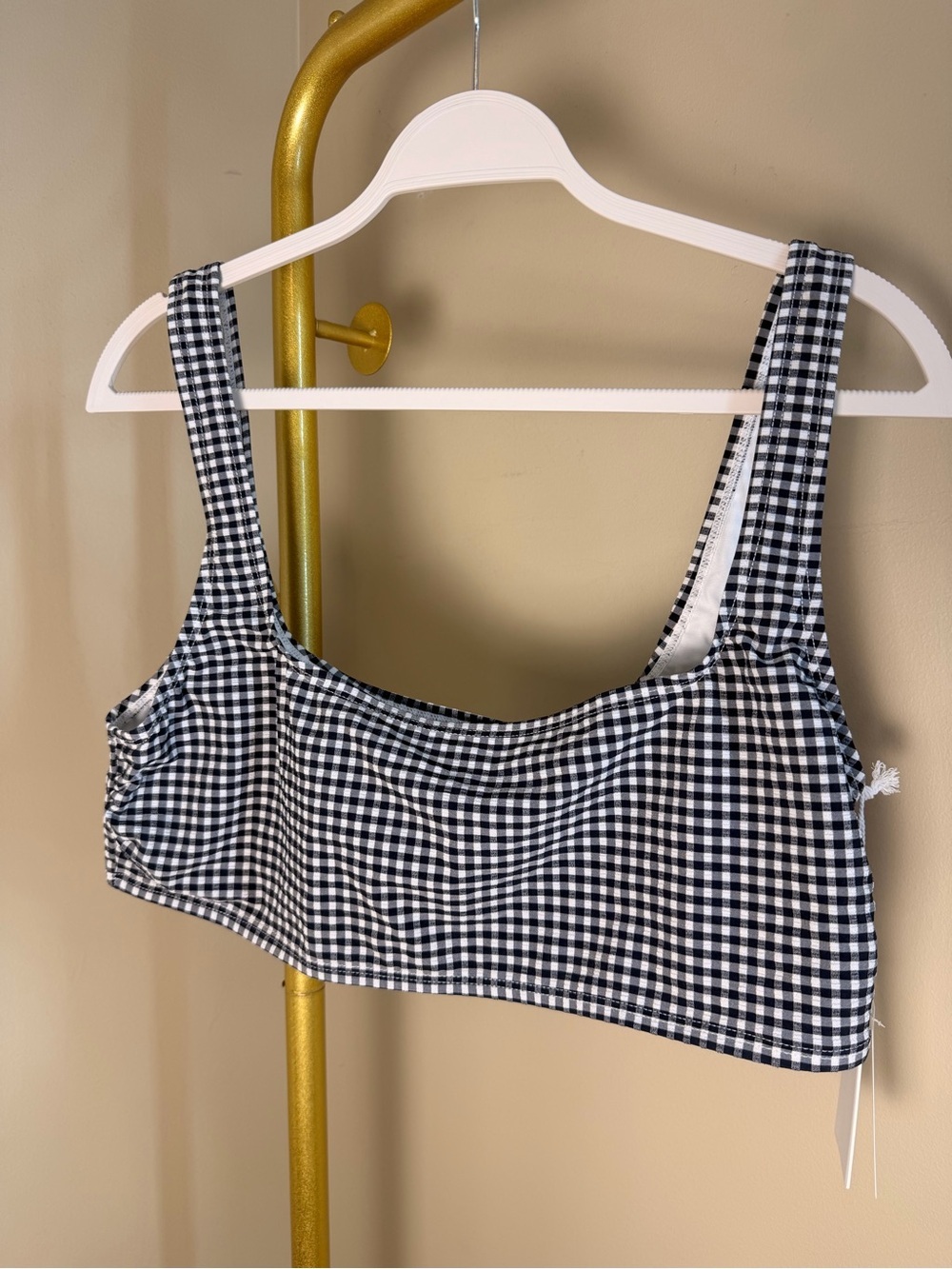 ✨ Good American Black Gingham Bikini Swim Top – Size 2XL | NWT ✨ - Picture 2 of 5